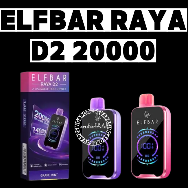 Elfbar raya D2 20000 Disposable - Sg Vape Singapore Delivery – Vape ...